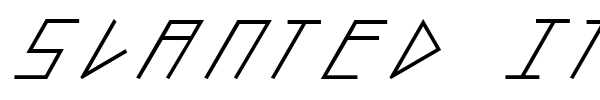 Slanted Italic Shift font preview